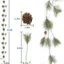 6.4ft Smokey Christmas Garland with Lights, Prelit Natual Rustic Cedar Pine Garland with Pine Cones for Home New Year, Mantle, Fireplace, Indoor Outdoor Decoration Simple Garland