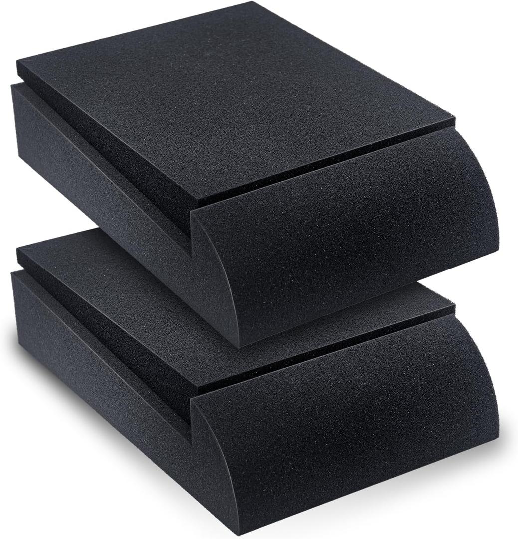 Liquid Stands Studio Monitor Sound Isolation Pads for Speakers 3"-4.5" High-Density Speaker Foam Pads That Prevents Vibrations Angled Speaker Riser - Acoustic Speaker Isolation Pad for Floor, Desktop (Small)