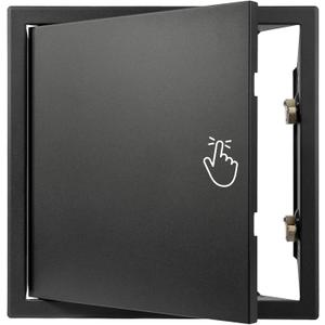 12" x 12" Inch Galvanized Steel Access Panel Door with Click Open/Close Mechanism, for Indoor Use, Opening Flap Cover Plate Latch, Black Inspection Hatch, Anthracite Polymer Coating 12" x 12" Inch Galvanized Steel Access Panel Door with Click Open/Close Mechanism, for Indoor Use, Opening Flap Cover Plate Latch, Black Inspection Hatch, Anthracite Polymer Coating