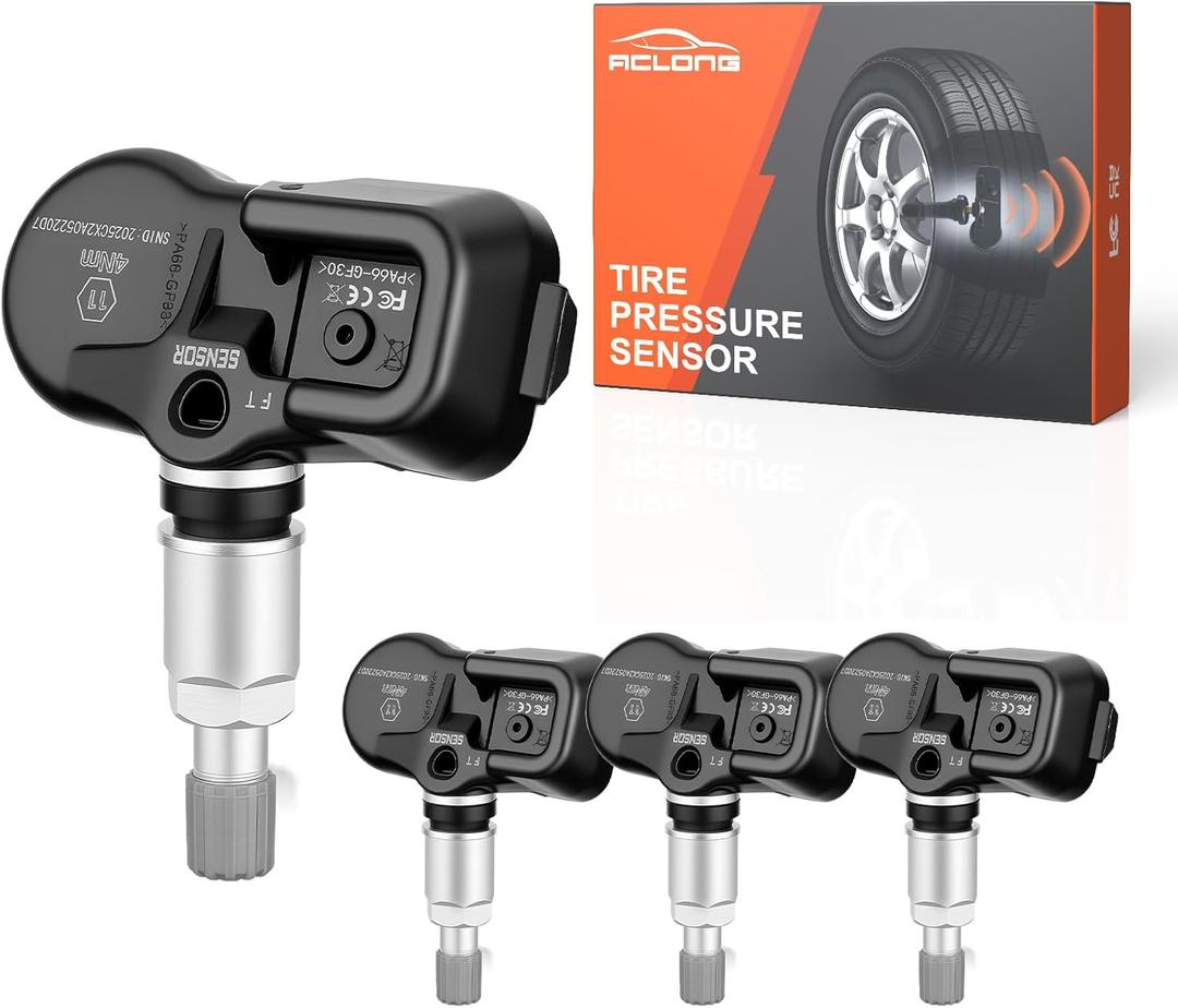 Multi-Protocol TPMS Sensors Fit for Toyota & Lexus, 315MHz / 433MHz 4PCS, Pre-Programmed Tire Pressure Monitoring Replacement for Subaru BRZ 4Runner Camry Corolla RAV4 Tacoma Tundra RX350 ES350