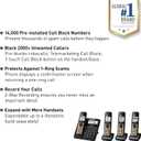 Panasonic Cordless Phone with Advanced Call Block, Link2Cell Bluetooth, One-Ring Scam Alert, and 2-Way Recording, Answering Machine, 4 Handsets - KX-TGF944B (Black)