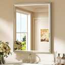 Keonjinn 30" x 36" Brushed Nickel Bathroom Mirrors for Over Sink, Rectangle
Aluminum Alloy Frame, Safe Tempered Glass with Beveled Edge, French Cleat, Silver Vanity Wall Mirror(Vertical/Horizontal)