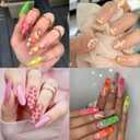 4 x 6 Sheets Fruit Nails Stickers Nails Art Stickers 3D Self Adhesive Colorful Fruit Nail Decals with Mixed Cherry Watermelon Strawberry Lemon Nail Design Nail Art Supplies for Women Nail Decorations