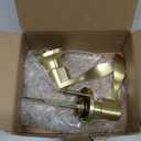 1 Pack Gold Door Handles, Privacy Door Lever for Bedroom Bathroom, Keyless Interior Door Lever with Satin Brass Finish, Right Handing