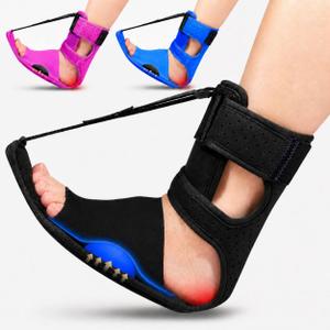 Plantar Fasciitis Night Splint, Night Splint for Plantar Fasciitis Women & Men, Adjustable Straps Stretch the Plantar Fascia, Helps Relieve Heel & Morning First Step Pain, Soft & Breathable, Black