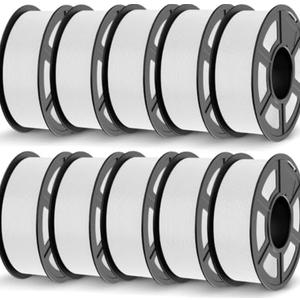 JAYO PETG Filament 1.75mm Bundle 11KG, Strong Toughness PETG 3D Printer Filament, Dimensional Accuracy +/- 0.02 mm, Fits for Most FDM 3D Printers (White)