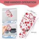 UntilPlan 2 Pack Sunglass Holder for Car Visor, Universal Magnetic Car Sunglass Holder for Different Size Eyeglasses, Car Visor Accessories (Heart)