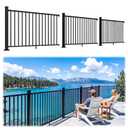 Egadis 3 Pack 42 in x 6 ft Modular Aluminum Porch and Deck Railing Kit | Pioneer in Modular Aluminum Railing Kit, ASTM Certified, Textured AAMA2604 Finish for Deck, Porch & Balcony (3 Post, 3 Panel)