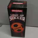 SYNCFUN Glow in The Dark Soccer Ball for Boys, Light Up Soccer Night Sports Gear Gifts Games, Red Glowing Ball, Ball Accessories Gifts for Teen Boy Toys Ages 3 Old and Up