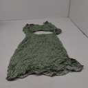 LYANER Women's 2 Piece Outfits Floral Self Tie Knot Crop Top and Midi Skirt Set (Large, Green)