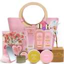 Spa Luxetique Gift Baskets for Women, Mothers Day Gifts for Mom, 11pcs Rose Sets, Relaxing Bath Sets for Women, Christmas Gifts for Her