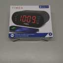 Timex Alarm Clock for Bedroom with FM Radio and 10 Station Presets, Clock Radio with Dual Alarms, USB Charger, Large Display, Sleep Timer, and Snooze  Black (T232B)