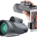 Gosky Titan 12X50 Monocular Telescope with Smartphone Holder - Waterproof Fog-Proof Shockproof Scope BAK-4 Prism FMC for Bird Watching Hunting Camping Traveling Wildlife Scenery