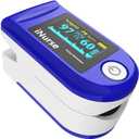 Fingertip Pulse oximeter fingertip with Plethysmograph and Perfusion Index, Portable Blood Oxygen Saturation Monitor for Heart Rate and SpO2 Level, O2 Monitor Finger for Oxygen, Pulse Ox, Oximetro