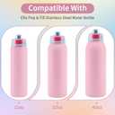 2 PCS Replacement Lid for Ello Pop & Fill Stainless Steel Water Bottle, Compatible with 22oz, 32oz, 40oz, Leak Proof Locking, 2 PCS Spill Proof Lid Accessories Fit, BPA-Free(Pink)