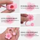 2 x 6pcs Stanley Straw Cover For Stanley Cup, Silicone Pink Cherry Blossom Flower Straw Topper fit 0.4in Straws