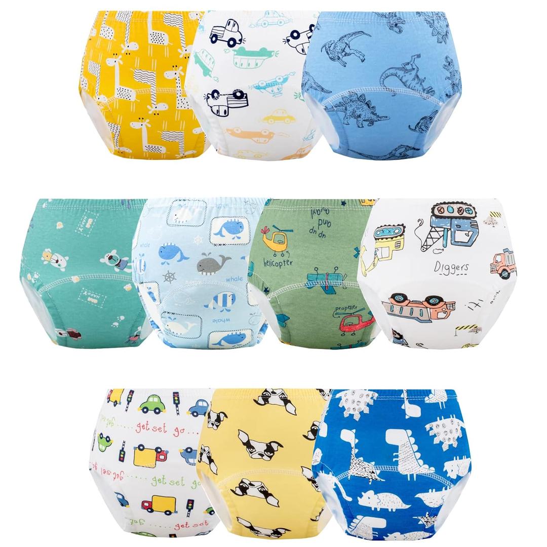 Potty Training Pants for Boys Girls, Learning Designs Training Underwear Pants (10 Packs, 4-6T) (Multicolor-n2)