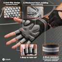 SIMARI Breathable Workout Gloves for Men Women, Padded Weight Lifting Gloves with Wrist Wraps Support, Full Palm Protection, Grip for Gym Training, Fitness, Weightlifting, Exercise Fingerless Black (Medium, 1a-Ashy Black)