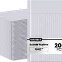 Bubble Mailers 4x8inch 200Pack Grey Bubble Mailers Self-Seal Padded Mailing Envelopes Bubble Opaque Padded Mailer for Small Businesses to Package and Mail Jewelry Cosmetics#000whitegrey