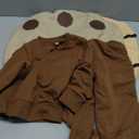 Toddler Cookie Halloween Outfits Long Sleeve Sweatshirt and Pants with Biscuit Set Baby Halloween Clothes (12-18 Months, Coffee)