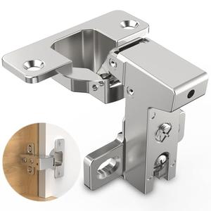 Chibery 10 Pack Face Frame Inset Cabinet Hinges, Soft Close 105° Insert Concealed Cabinet, Slide on Plate, Smooth Slow Self Closing Silent Hardware, 3D Heavy Duty for Blind Corner, Kitchen, Cupboard