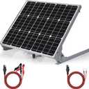 SUNER POWER 12V 50W Solar Battery Charger Maintainer, Built-in UltraSmart MPPT Controller, Adjustable Mount Bracket, Waterproof 50 Watt Solar Panel Kit for 12 Volt SLA Deey Cycle AGM Lifepo4 Battery