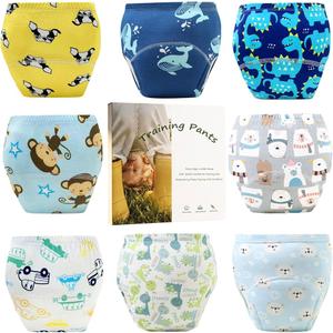 Training Pants for Boys Girls Toddler Potty Training Underwear ,Leakproof Reusable Kids Confident Panties,Children's Potty Underwear 100% Cotton, Small