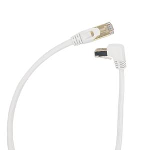 Cat6 Ethernet Cable 90 Degree Downward Right Angle, Cat 6 Right Angle Ethernet Cable for Router,Modem,TV Box,24 AWG Cat6 Network Cable White (UP Angle, 16 FT)