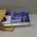 Snow Pusher Shovel for Driveway Car Garage, Snow Removal Plow with D-Grip Handle Aluminum Strip, Ergonomic Heavy Duty Wide Snow Shovel for Home Outdoor, Blue