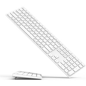 Wireless Bluetooth Keyboard with Numeric Keypad for Apple Mac OS, Rechargeable, Works with iMac, Mac mini/Pro, MacBook Air/Pro, iPad