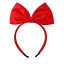 MYSXN Red Bowknot Headband, Red Headband for Halloween Cosplay Headwear, Hair Band for Women, Girls