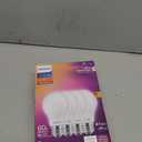 PHILIPS LED 60W A19 4-Pack Ultra Definition Soft White (2700K) 800 Lumen (8W = 60W) Dimmable Clear Flicker-Free Light Bulbs