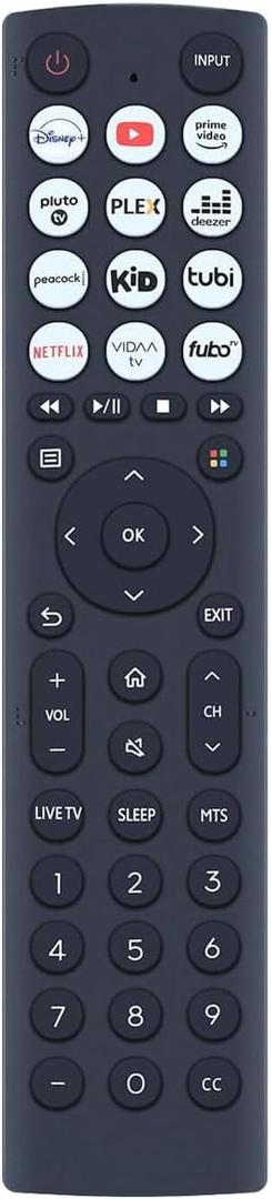 ERF2B36H Remote Control Replacement for HISENSE Smart TV EN2D36H 32A45GV 32A35HUV 40A45GV 40A35HUV 43A6GV 43A45GV 43A35HUV 50A6GV 55A6GV 65A6GV EN2B36H ERF2D36H ERF2M36H ERF2I36H ERF2J36H ERF2R36H