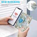 Passport Holder for Trave, RFID Blocking Leather Passport Cover, Combo with Credit Card Slot and Boarding Pass Slot Combo for Women Men