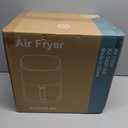 Sweetcrispy 6QT Air Fryer with Window, Square Air fryer Oven 12-in-1 for Family, 400F Rapid Air Crispy Technology, Roast Bake Dehydrate, Nonstick & Easy-Clean Basket, Off-White