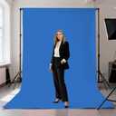 10x10FT Royal Blue Screen Backdrop for Photography, Solid Blue Photo Background for Party Portrait Photoshoots Booth Video Studio