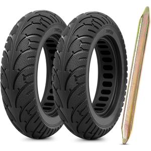 2Pcs 200x50 Solid Tires,8 inches Electric Scooter Replacement Solid Rubber Tire Compatible with 200 x 50 Electric Front or Rear Scooter TiresP-T005