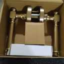 Amerdeco 1 Pack Champagne Bronze Privacy Door Handles, Champagne Bronze Interior Door Knobs,Heavy Duty Door Lever for Bedroom and Bathroom, Reversible Keyless for Right & Left Side AM0034