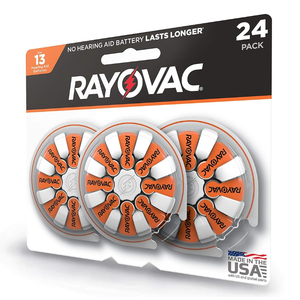 Rayovac Hearing Aid Batteries Size 13 for Advanced Hearing Aid Devices (24 Count)