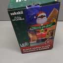 7FT Christmas Inflatables Black Santa Claus Inflatable Outdoor Decorations with Built-in LED Light Christmas Blow Up Yard Decorations for Indoor Home Christmas Party Holiday Decor