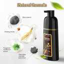MEIDU Black Hair Dye Shampoo 3 in 1 for Gray Hair, Black Hair Dye for Women Men, Hair Color for Women Herbal Ingredients Natural (500ml,16.9oz) (Dark Brown)