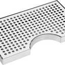 Beer Drip Tray, Beer Tap Drip Tray, Beer Keg Drip Tray, Easy to Clean Highly Polished Surface Drip Tray, Beer Tap Drip Tray with Non Slip Rubber pad 11.96 x 7.05 x 1.02 inches