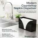SimplyImagine 2 Pack Black Multifold Paper Towel Dispenser Wall Mounted - Acrylic Guest Napkin Holder for Bathroom & Kitchen - C-Fold Z-Fold Hand Towel Tray