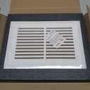 PermaFlow PF14 Permanent Flush Mount Air Return Vent Cover 14" x 8" by Luxairy Vents - Paintable, Durable Cement Board & Galvanized Steel, for Ceilings & Walls, No Visible Grille