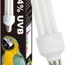 LUCKY HERP UVA UVB Light Bulb for Birds 2.4 UVB 20W Compact Flourescent Lamp for All Kinds Captive Birds