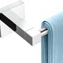 RUACQ Chrome Towel Bar 18 inch, 304 Stainless Steel Towel Racks for Bathroom Wall Mounted, Heavy Duty Bath Towel Rod with Square Base(Chrome)