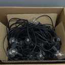 VerRon 100FT LED G40 Globe String Lights, Waterproof Shatterproof Outdoor Patio Lights with 50+2 Dimmable Edison Bulbs, Backyard Hanging Light, Warm White for Bistro Party Wedding Deck Garden (Black)