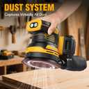 Random Orbital Sander for Dewalt 20V Battery, 5" Palm Cordless Sander with 10pcs Sandpaper, 3 Variable Speeds, Dust Collector for Woodworking Polishing Sanding (Battery Not Included)