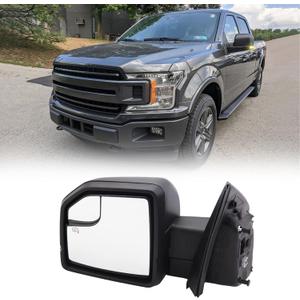 Left Driver Side Door Mirror with Blind Spot Glass Assembly Fits 2015-2020 Ford F150 With Turn Signal Light Power Heated (6Pins) Replaces: FL3Z17683CB