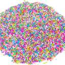 Jeffdad 100g Fake Sprinkles Plastic Sprinkles Fake Candy Sprinkles Clay Sprinkles Polymer Sprinkles for Nail Art DIY Crafts Slime Mixed in Shaker Card (Mixed Color)